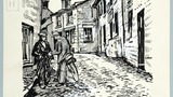 Main Street, Dent town. Original drawing used in "The Wonders of Yorkshire" (1959), page 176