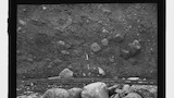 Barton Quarry Nr Richmond, Yorks. Boulder clay resting on underset limestone, Yoredale series. Shap granite boulders in foreground