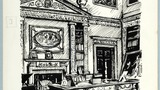 The Library, Nostell Priory. Original drawing used in "The Wonders of Yorkshire" (1959), page 65