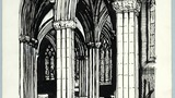 Patrington church. Original drawing used in "The Wonders of Yorkshire" (1959), page 288