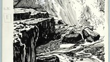 Filey Brigg. Original drawing used in "The Wonders of Yorkshire" (1959), page 265