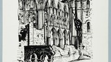 Rievaulx Abbey. Original drawing used in "The Wonders of Yorkshire" (1959), page 214