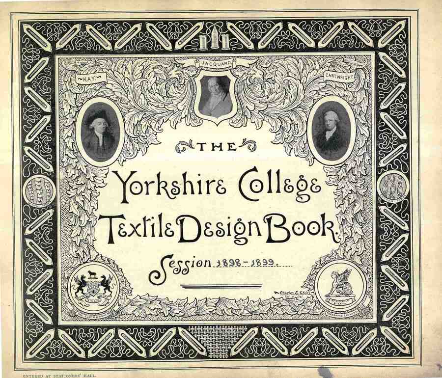 The Yorkshire College textile Design book:  Examples in Weaves and Designing Media credit University of Leeds