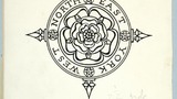 Compass encircling rose. Original drawing used for cover embossment of "The Wonders of Yorkshire" (1959)