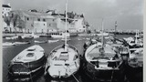 Bridlington Harbour, showing cobles in the foreground. Image originally used as one of the photographic illustrations in "Getting to Know Yorkshire" (1964), plate 16 below (a third copy)