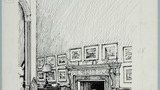 The Saloon, Farnley Hall. Original drawing used in "The Wonders of Yorkshire" (1959), page 128