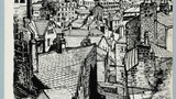 Hebden Bridge from the Buttress. Original drawing used in "The Wonders of Yorkshire" (1959), page 94