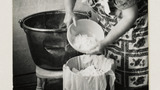 Cheesemaking: Putting Curd into a Cheesecloth