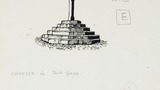 The Market Cross, Askrigg. Original drawing for a tailpiece, ?proposed for "Yorkshire Village" (1953), but not used