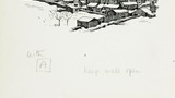 At this East End of the Village' (Askrigg). Original drawing used in "Yorkshire Village" (1953), page 46