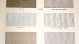 Linens [exhibit card]
