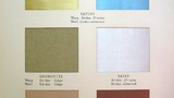 Piece Dyed Bemberg: Cuprammonium Woven Fabrics [exhibit card]