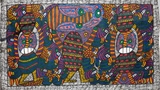 Yoruba painted cloth picture