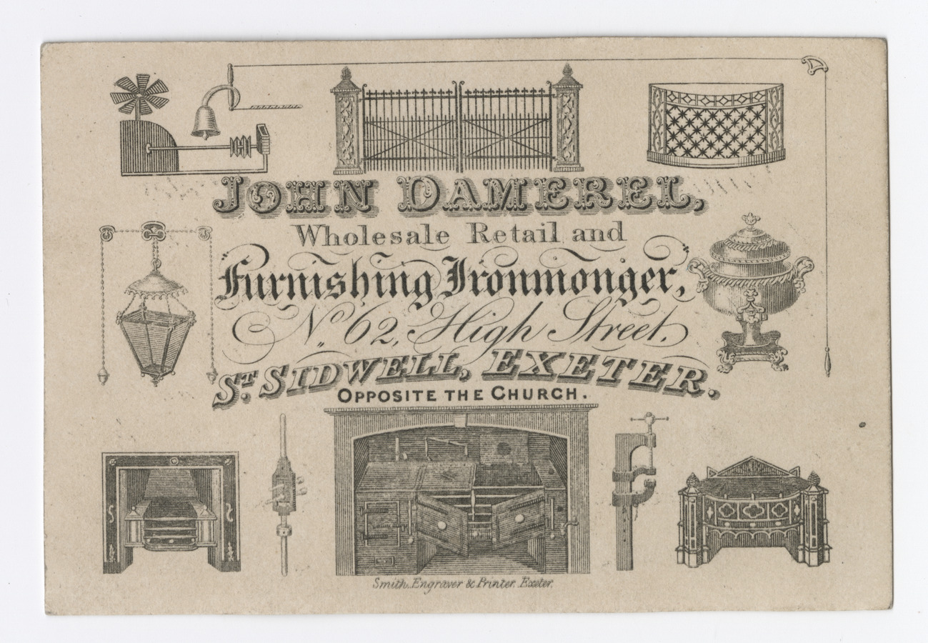 John Damerel trade card - image 1