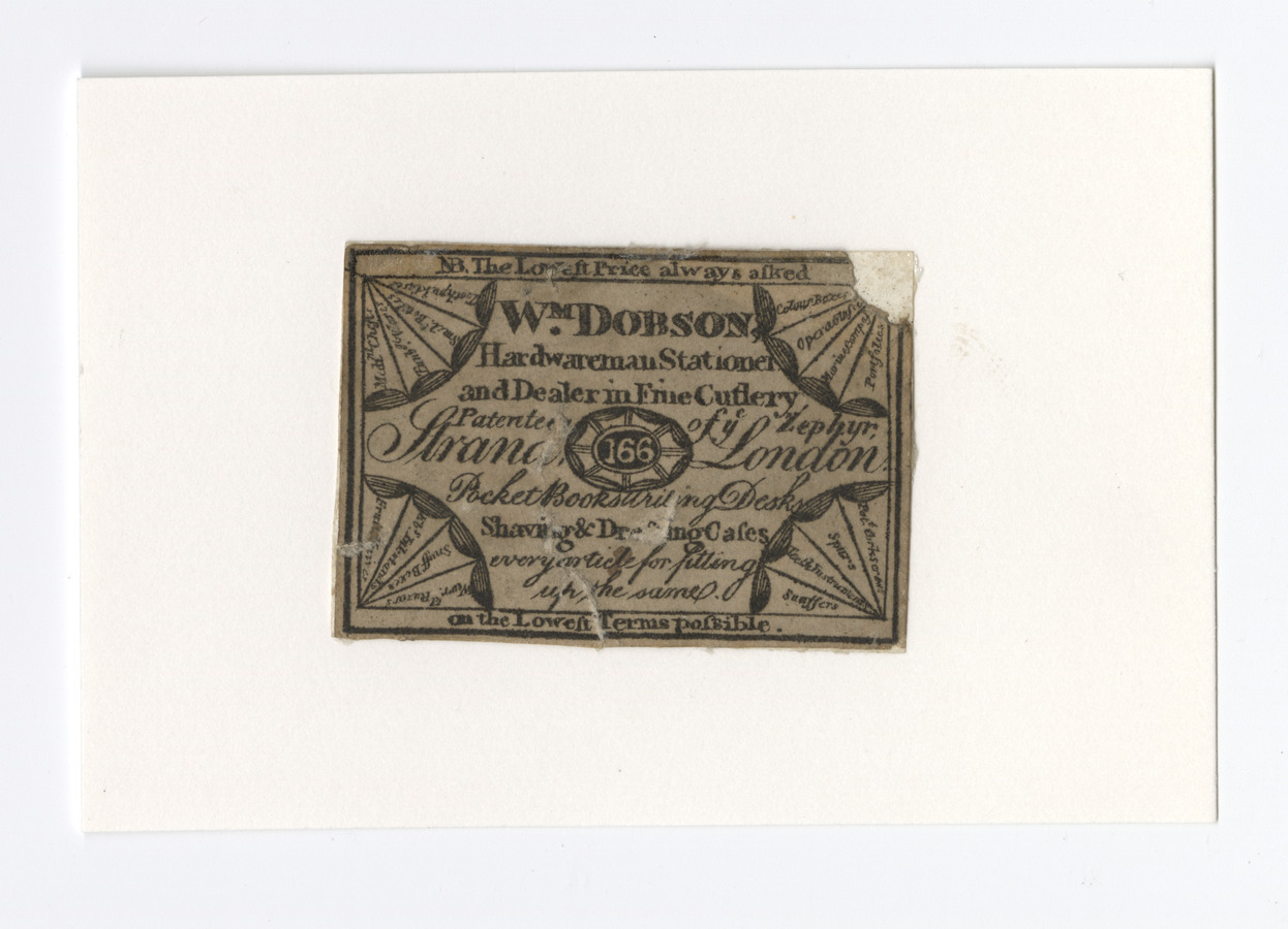 William Dobson trade card - image 1