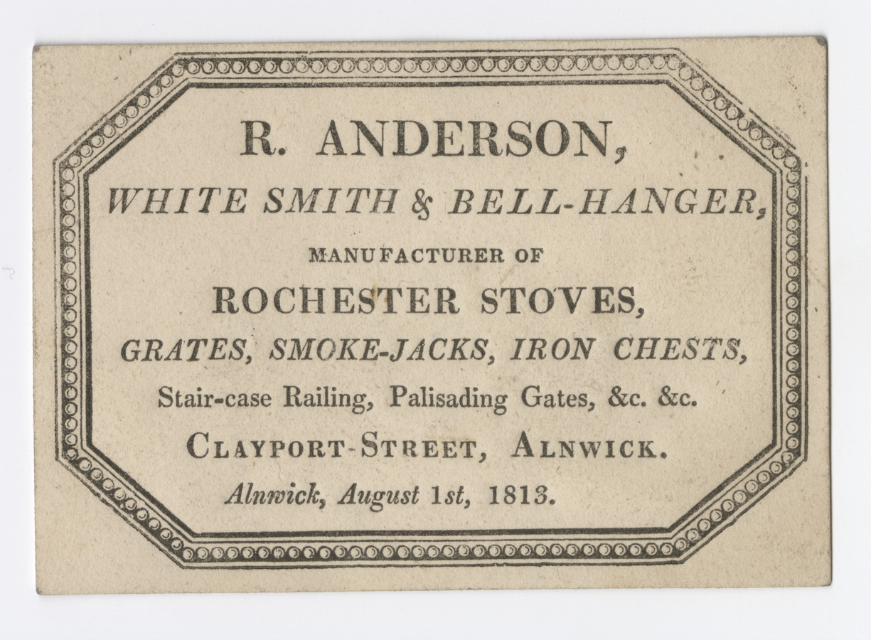 R. Anderson trade card - image 1