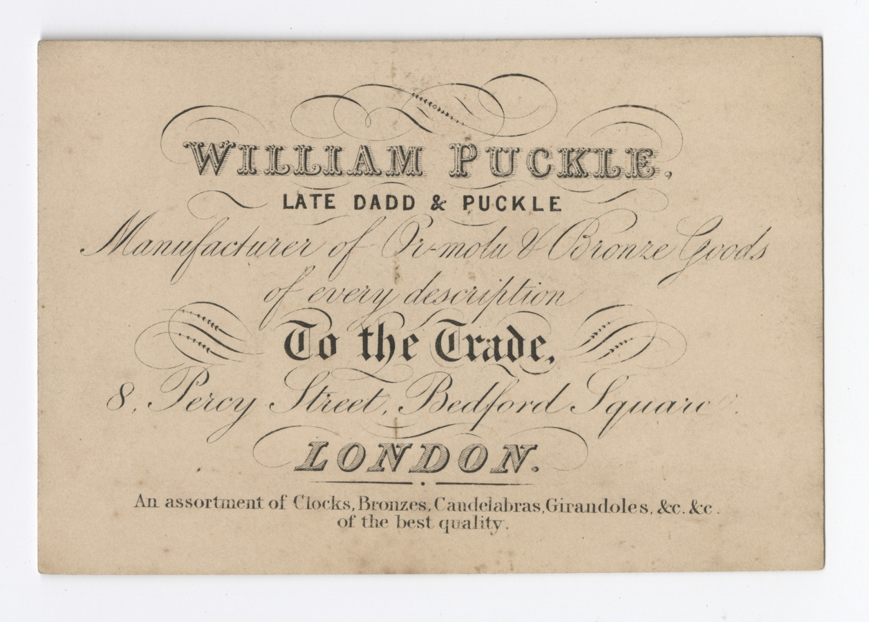 William Puckle trade card - image 1