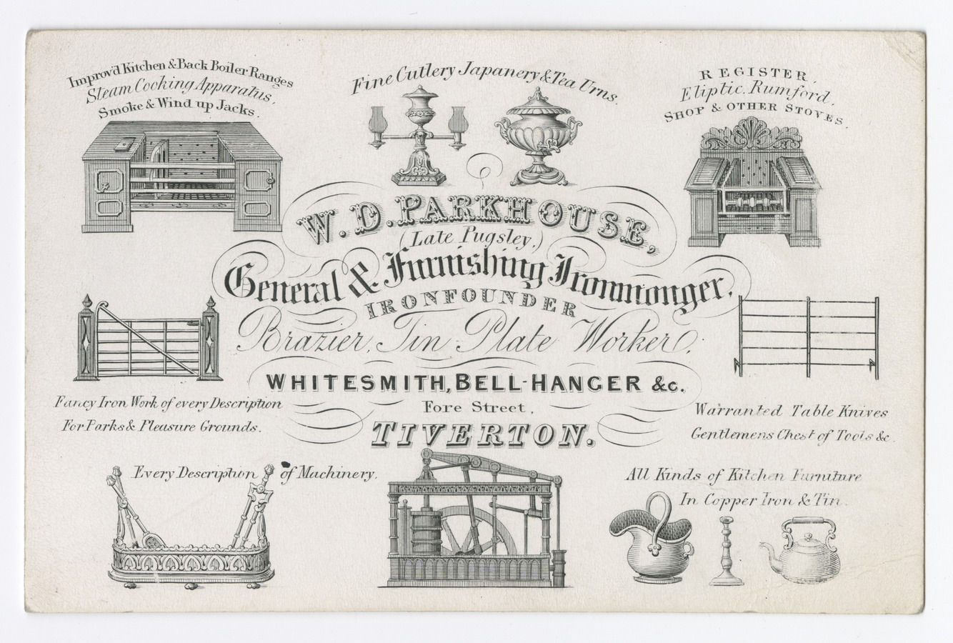 W. D. Parkhouse trade card - image 1