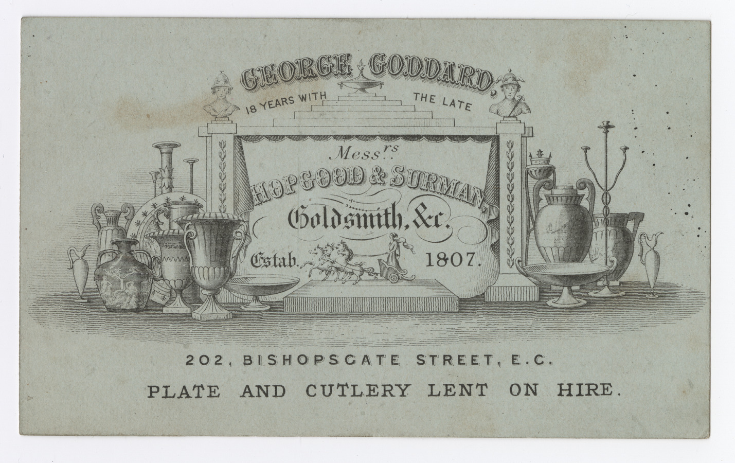 George Goddard trade card - image 1