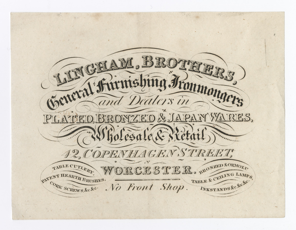 Lingham Brothers trade card - image 1