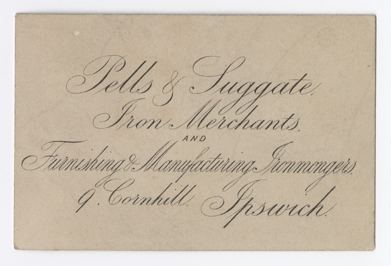 Pells & Luggate trade card - image 1