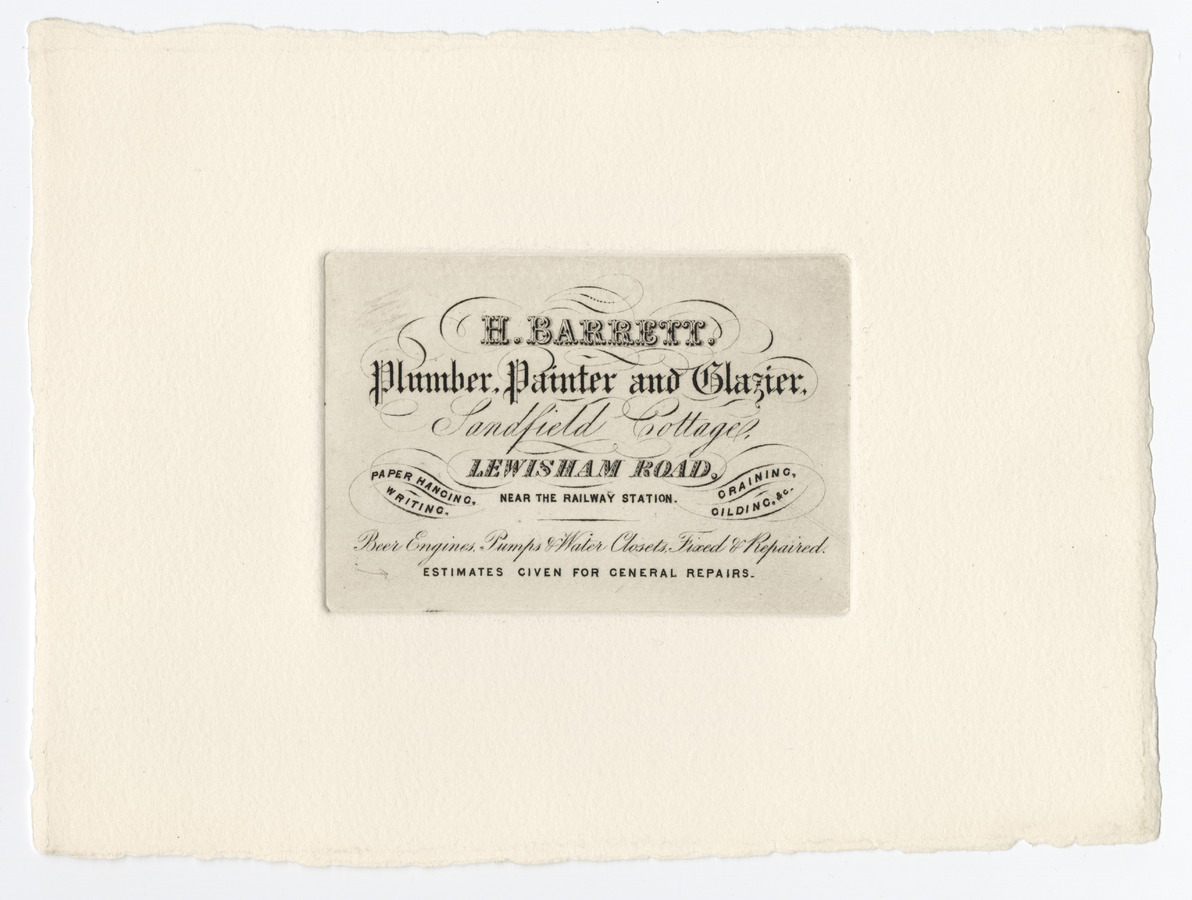 H. Barret trade card - image 1