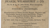 Deakin, Wilmshurst & Co. trade card