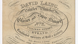 David Laing trade card