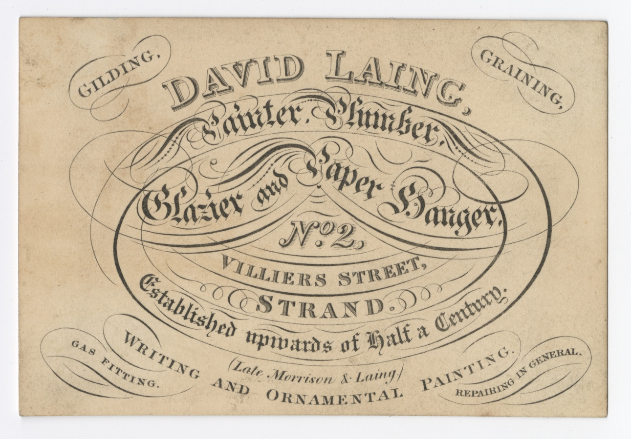 David Laing trade card - image 1