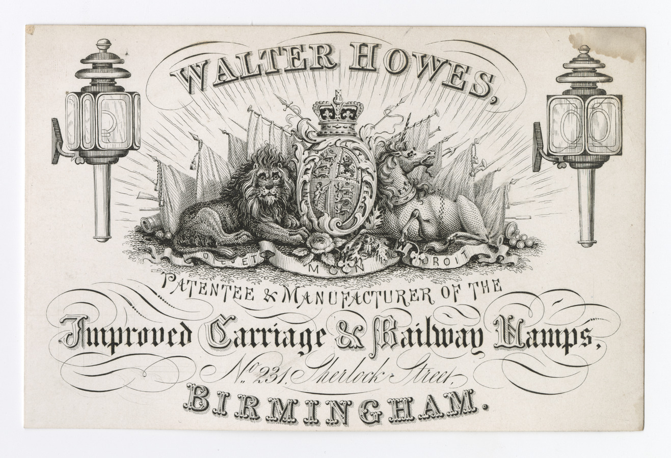 Walter Howes trade card - image 1