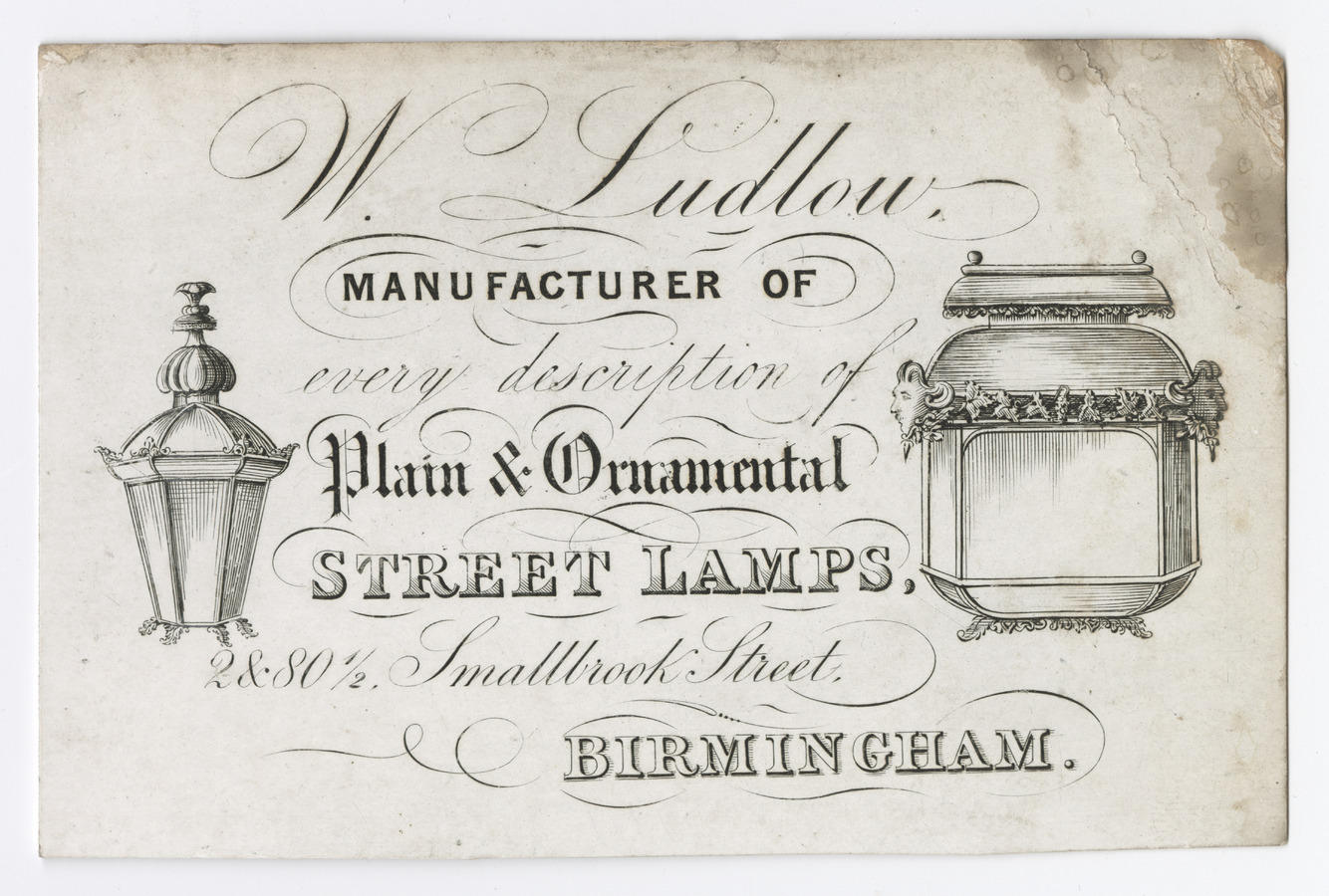 W. Ludlow trade card - image 1