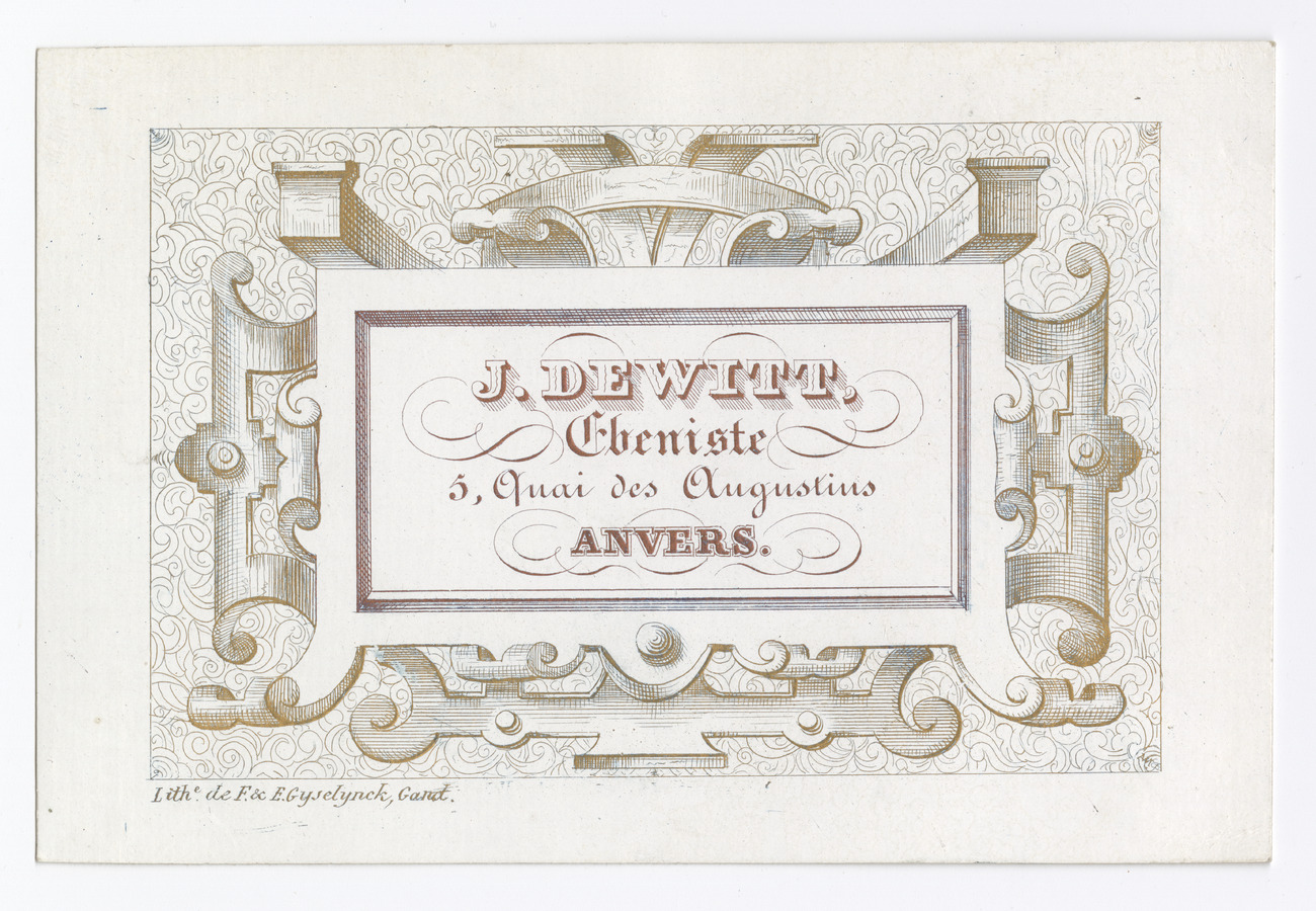 J. de Witt trade card - image 1