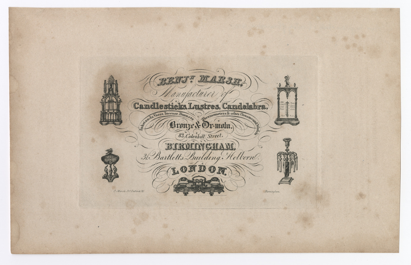 Benjamin Marsh trade card (advertisement) - image 1