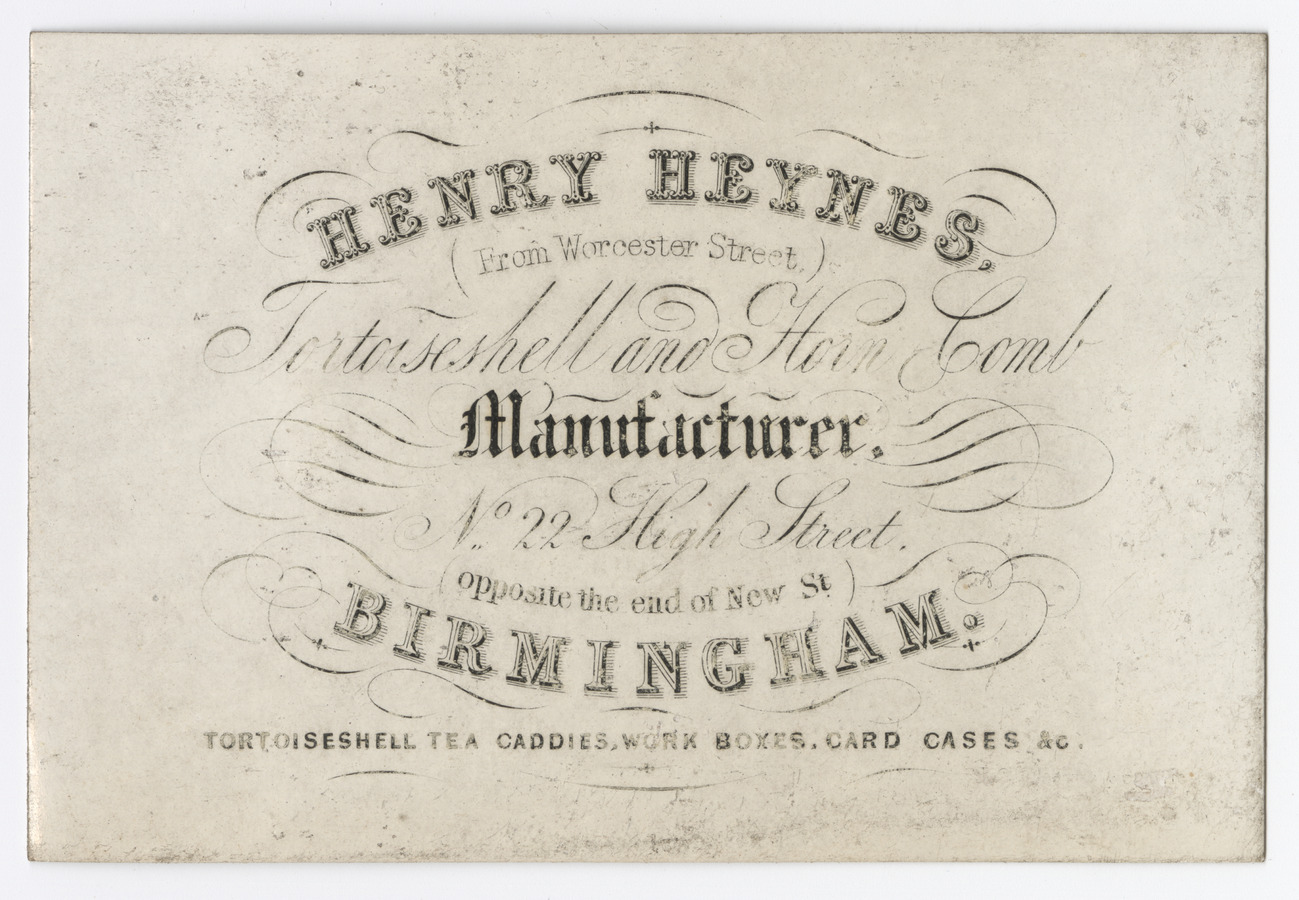 Henry Heynes trade card - image 1