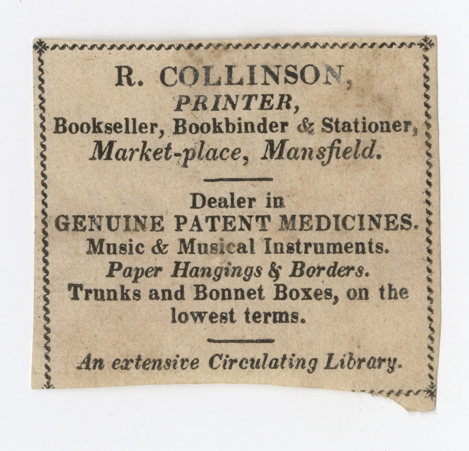 R. Collinson trade card (label) - image 1