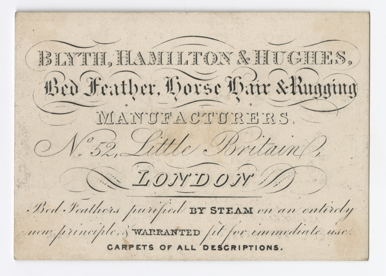 Blythe, Hamilton & Hughes trade card - image 1