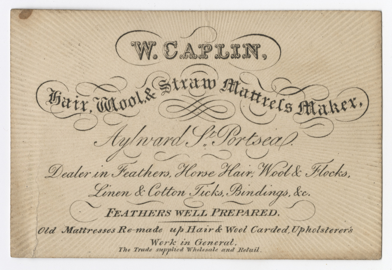 W. Caplin trade card - image 1