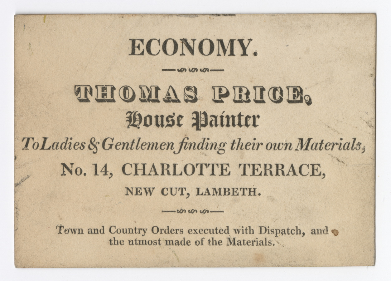 Thomas Price trade card - image 1