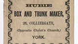 Hubie trade card (label)