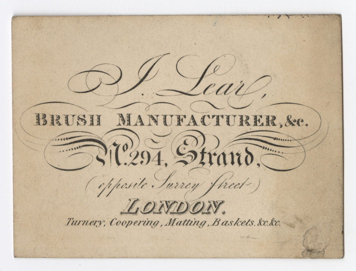 J. Lear trade card - image 1