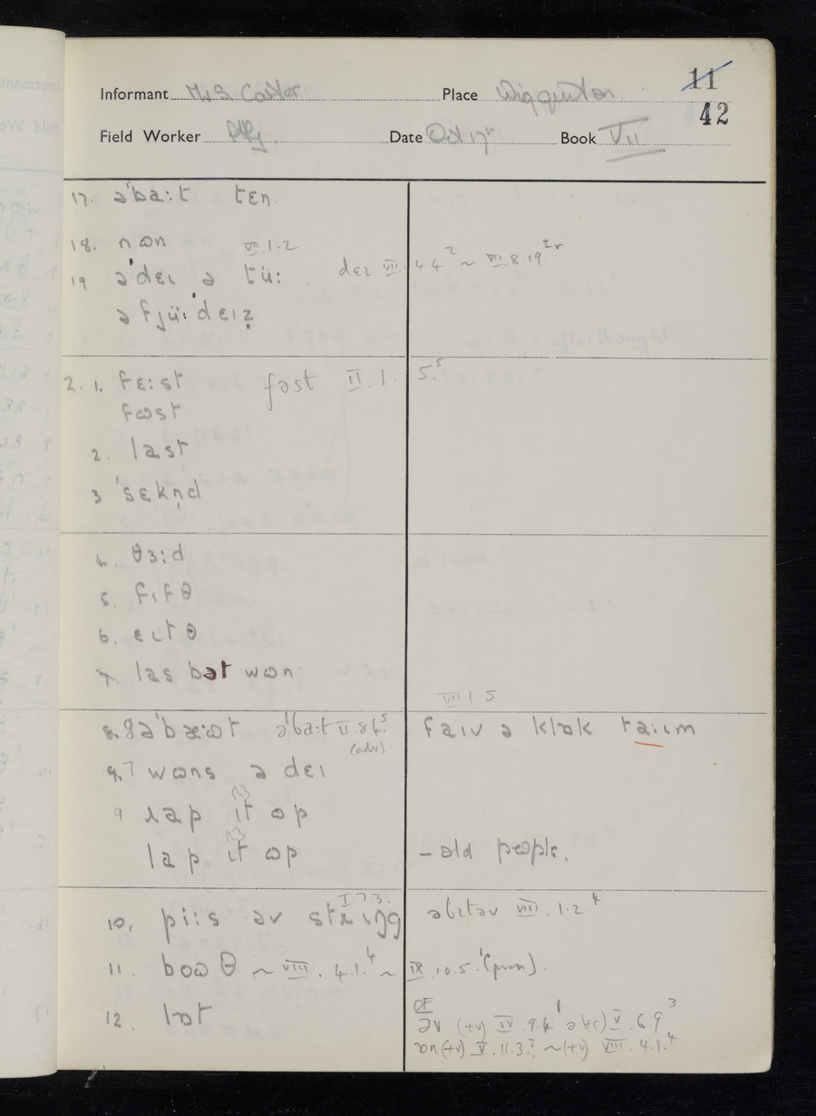 Wigginton Response Book - 12St10 Media credit University of Leeds
