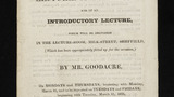 Outline of five lectures on astronomy, and of an introductory lecture : which will be delivered in the lecture room, Milk-street, Sheffield, (which has been appropriately fitted up for the occasion,) by Mr. Goodacre, on Mondays and Thursdays... and to be repeated on Tuesdays and Fridays, beginning with Tuesday, March 11, 1823 ... [etc.]