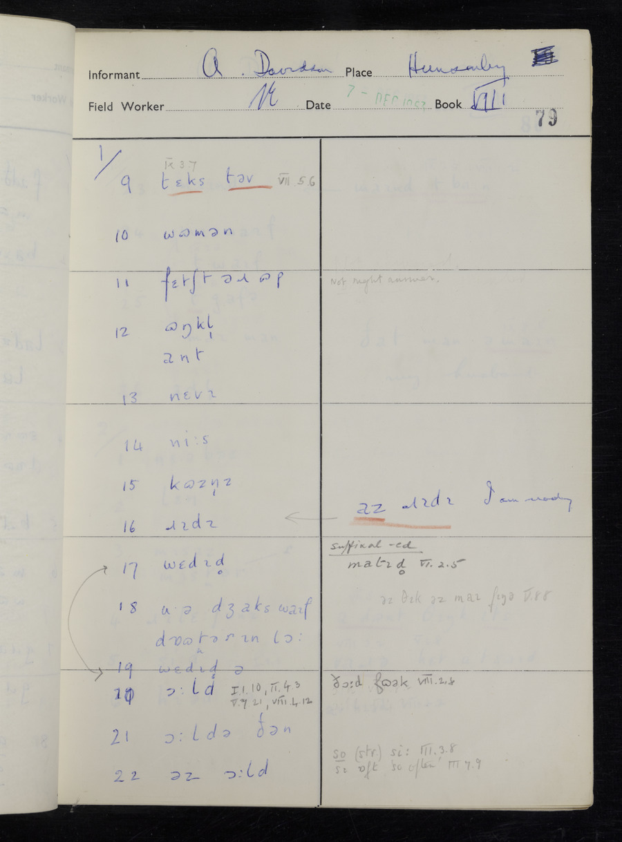 Hunsonby Response Book - 2Cu5 Media credit University of Leeds