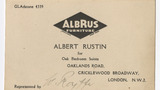 AlbRus Furniture trade card