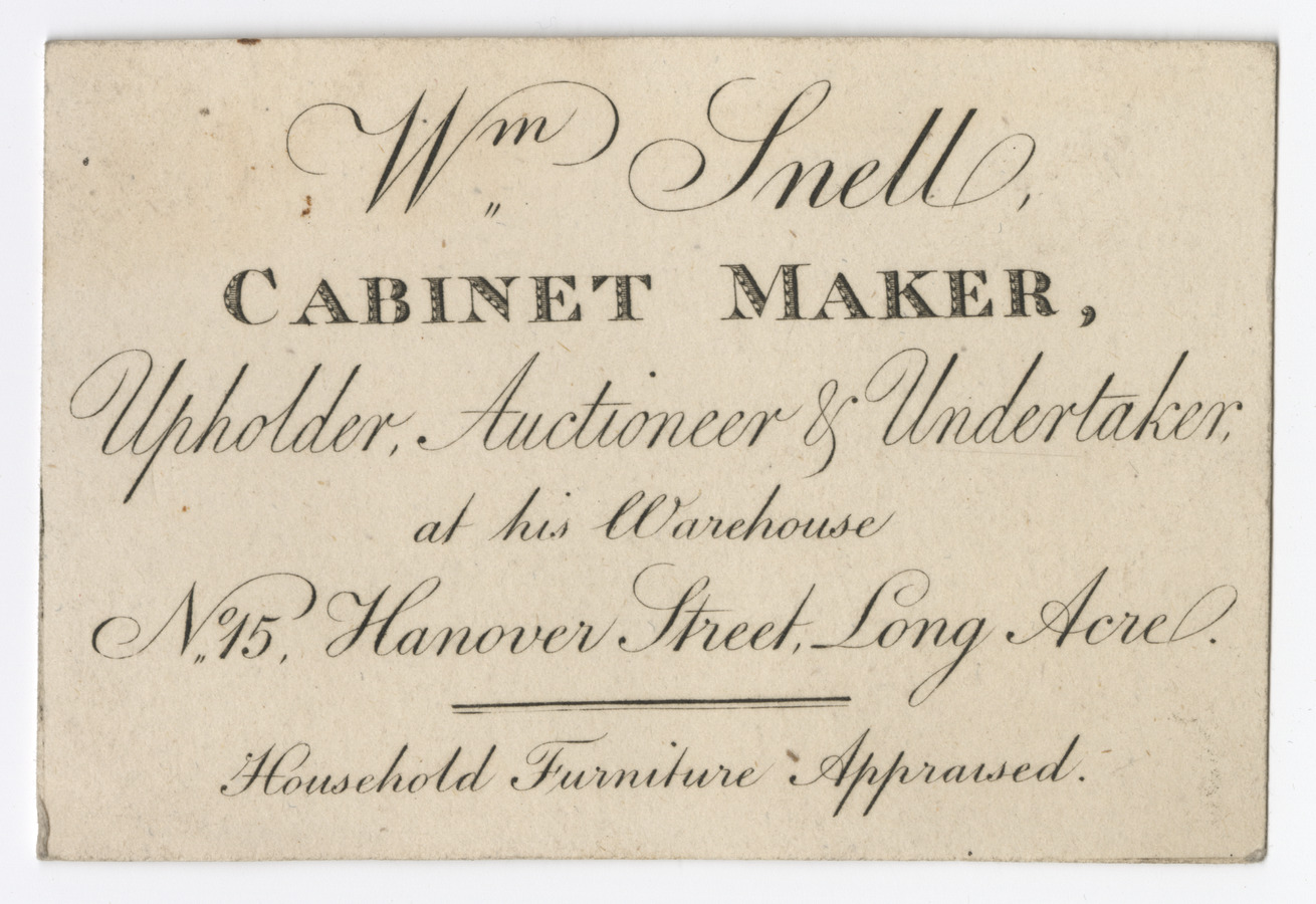 William Snell trade card - image 1