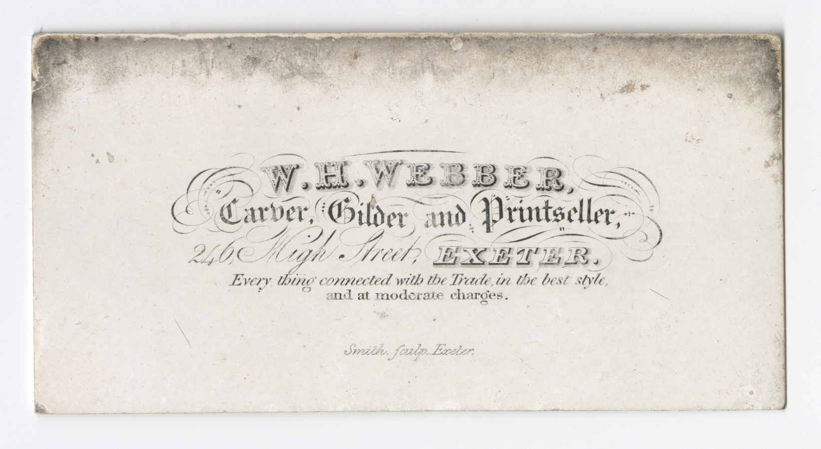 W. H. Webber trade card - image 1