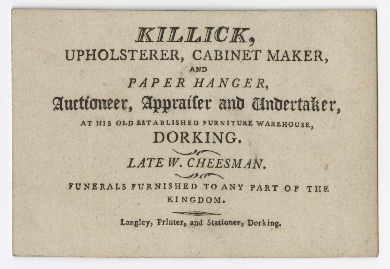 Killick trade card - image 1