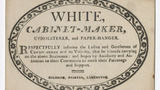 White trade card