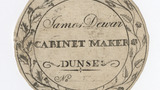 James Dewar trade card (label)