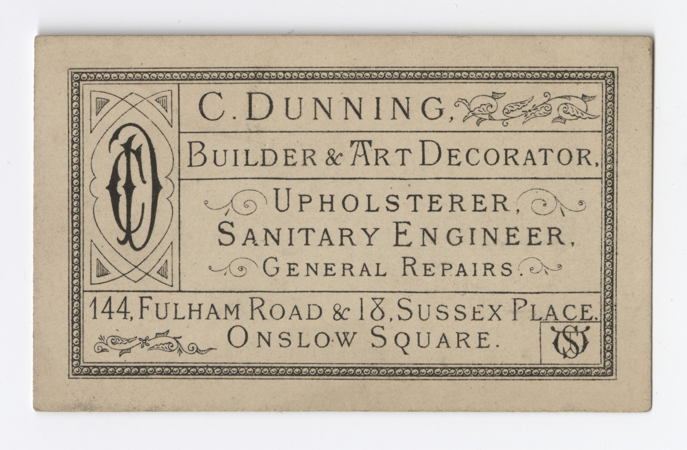 C. Dunning trade card - image 1